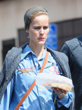 A Guant Looking Isabel Lucas Lunches with a Friend and Transports Furniture