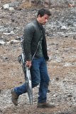 Mark Wahlberg goes into action on the set of Transformers 4