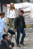 Mark Wahlberg goes into action on the set of Transformers 4
