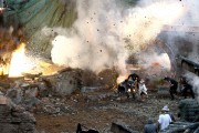 Mark Wahlberg goes into action on the set of Transformers 4