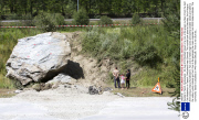 Rockfall in Tasch, Switzerland - 03 Aug 2013