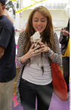 Teen sensation MILEY CYRUS immortalized with a milkshake