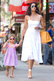 Padma Lakshmi Leaving Da Silvano with Daughter Krishna Thea