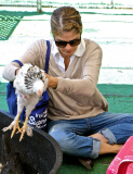Selma Blair gets Pooped on by a Chicken at the Farmers Market