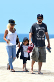 *EXCLUSIVE* Christina Aguilera and Jordan Bratman reunite with Max at a Beach Birthday Party **WEB EMBARGO UNTIL 7AM  08/13/2013**