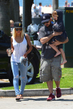 *EXCLUSIVE* Christina Aguilera and Jordan Bratman reunite with Max at a Beach Birthday Party **WEB EMBARGO UNTIL 7AM  08/13/2013**