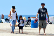 *EXCLUSIVE* Christina Aguilera and Jordan Bratman reunite with Max at a Beach Birthday Party **WEB EMBARGO UNTIL 7AM  08/13/2013**