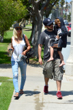*EXCLUSIVE* Christina Aguilera and Jordan Bratman reunite with Max at a Beach Birthday Party **WEB EMBARGO UNTIL 7AM  08/13/2013**
