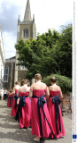 Bride has eighty bridesmaids on her wedding day, Harwich, Essex, Britain - 10 Aug 2013
