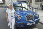 Taxi driver Tracey Mitchell who picked up Carole and Michael Middleton after they met their grandchild, London, Britain - 24 Jul 2013