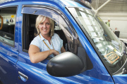 Taxi driver Tracey Mitchell who picked up Carole and Michael Middleton after they met their grandchild, London, Britain - 24 Jul 2013