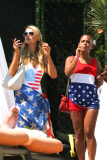 Christina Milian and Paris Hilton are 4th of July cuties in Malibu