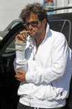 Jason Davis Smoking A Fake Cigarette At A Gas Station 