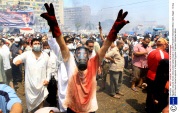 Egyptian security forces clear protest camps loyal to ousted President Mohamed Morsi, Cairo, Egypt - 14 Aug 2013