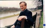 Rear Admiral Sir John Woodward / Sandy Woodward On Park Bench 1992.