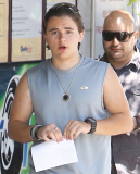 Prince Jackson gets his truck serviced