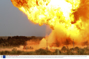 Gas cistern explosion near Varna, Bulgaria - 14 Aug 2013