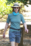 Helen Hunt and her family go for a Sunday morning hike