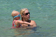 *EXCLUSIVE* WEB OK Christina Applegate and Martyn LeNoble explore the water with Sadie Grace 