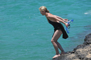 *EXCLUSIVE* WEB OK Christina Applegate and Martyn LeNoble explore the water with Sadie Grace 