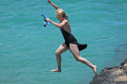 *EXCLUSIVE* WEB OK Christina Applegate and Martyn LeNoble explore the water with Sadie Grace 
