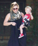 Hilary Duff leaves a playdate with Luca