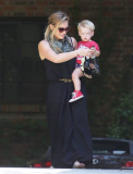 Hilary Duff leaves a playdate with Luca