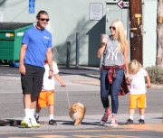 Gavin Rossdale spends some time with his boys in Studio City