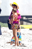Kourtney Kardashian and Penelope beach it with friends