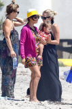 Kourtney Kardashian and Penelope beach it with friends
