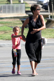 Pregnant Halle Berry and Nahla have a fun outting with friends