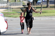 Pregnant Halle Berry and Nahla have a fun outting with friends