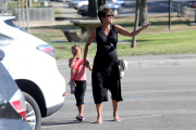 Pregnant Halle Berry and Nahla have a fun outting with friends