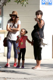 Pregnant Halle Berry and Nahla have a fun outting with friends