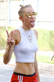 Miley Cyrus can't keep her Tongue in her Mouth