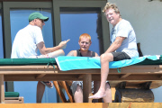 Ryan O'Neal and his son Redmond bond over Labor Day Weekend