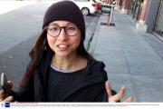 Amanda Rosenberg, linked to Google co-founder Sergey Brin, recorded a video of people's reaction to Google Glass - 30 Aug 2013