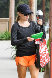 Reese Witherspoon gets an early start at the Gym in Brentwood
