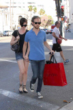 Anne Hathaway and Adam Shulman pick up goodies from Valentino