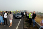 Massenkarambolage mit 100 Fahrzeugen