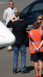 EXCLUSIVE : John Travolta and kids arriving in Deauville by private jet