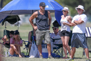 LeAnn Rimes and Brandi Glanville keep things cordial during Jake's Soccer Game