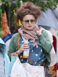 HELENA BONHAM CARTER WITH HER SON IN LONDON
