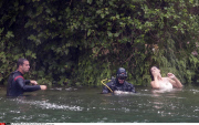 Bosnia Monica Bellucci and Emir Kusturica on the set of 'The Milky Road'