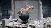 Miley Cyrus in 'Wrecking Ball' clip.