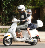 Gwyneth Paltrow Vespa Gang Gives Apple Martin A Ride From School - AGAIN!