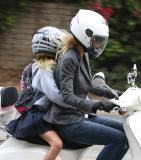 Gwyneth Paltrow and Chris Martin take the kids on another dangerous Vespa ride