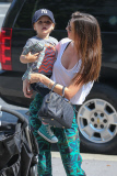 Miranda Kerr and Flynn spend time with her parents at the Museum