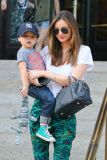 Miranda Kerr and Flynn spend time with her parents at the Museum