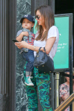 Miranda Kerr and Flynn spend time with her parents at the Museum